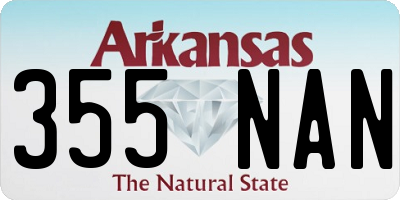 AR license plate 355NAN