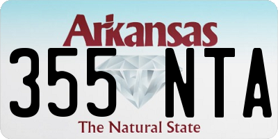 AR license plate 355NTA