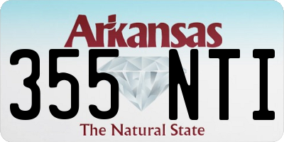 AR license plate 355NTI