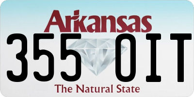AR license plate 355OIT