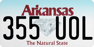 AR license plate 355UOL