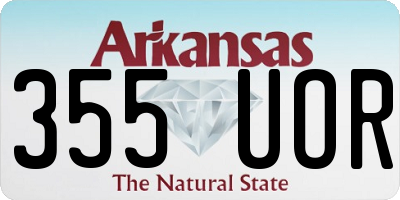 AR license plate 355UOR