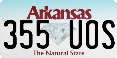 AR license plate 355UOS