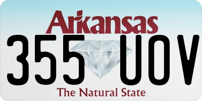 AR license plate 355UOV