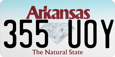 AR license plate 355UOY