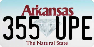 AR license plate 355UPE
