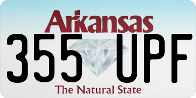 AR license plate 355UPF
