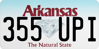 AR license plate 355UPI