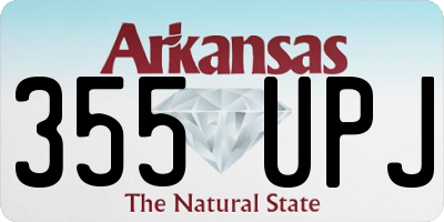 AR license plate 355UPJ