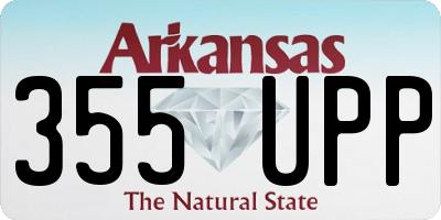 AR license plate 355UPP