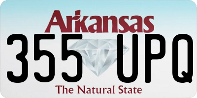 AR license plate 355UPQ