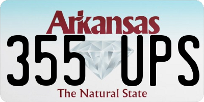 AR license plate 355UPS