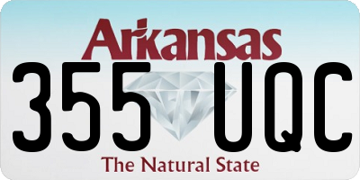 AR license plate 355UQC