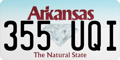 AR license plate 355UQI