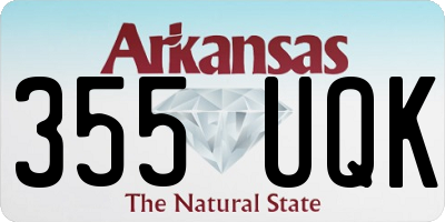 AR license plate 355UQK