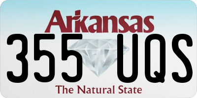 AR license plate 355UQS