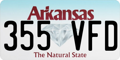 AR license plate 355VFD