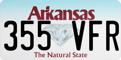 AR license plate 355VFR