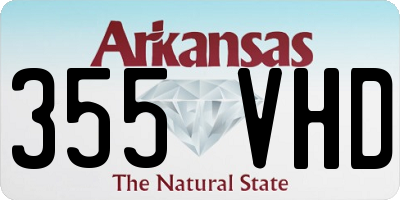 AR license plate 355VHD