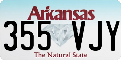 AR license plate 355VJY