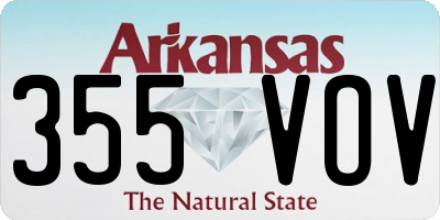 AR license plate 355VOV