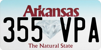 AR license plate 355VPA
