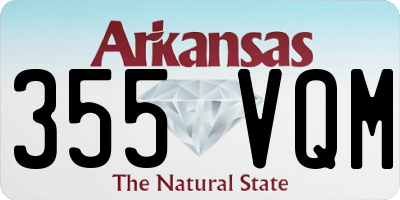 AR license plate 355VQM