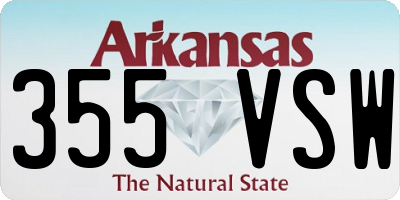 AR license plate 355VSW
