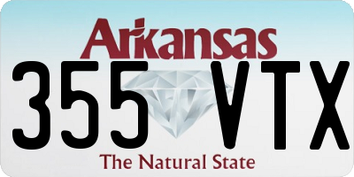 AR license plate 355VTX