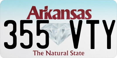 AR license plate 355VTY