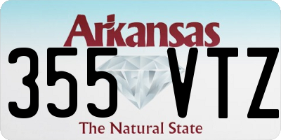 AR license plate 355VTZ