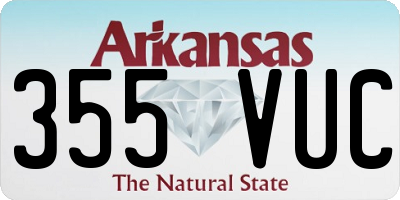 AR license plate 355VUC