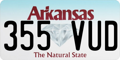 AR license plate 355VUD