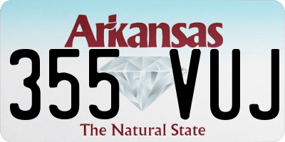 AR license plate 355VUJ