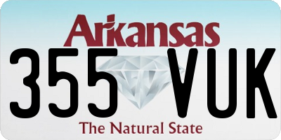 AR license plate 355VUK
