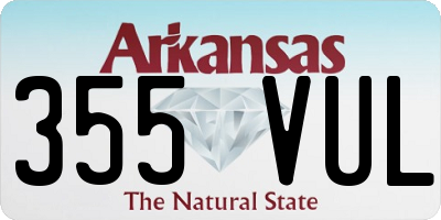 AR license plate 355VUL