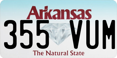 AR license plate 355VUM