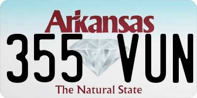 AR license plate 355VUN