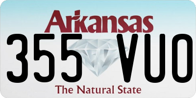 AR license plate 355VUO