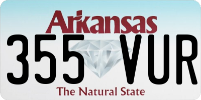 AR license plate 355VUR