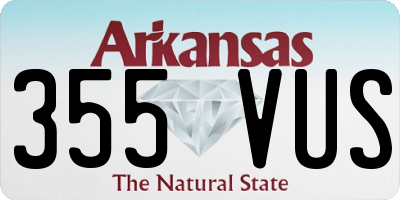 AR license plate 355VUS