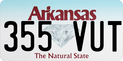 AR license plate 355VUT