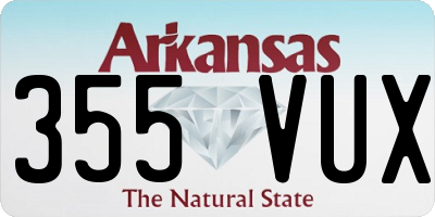 AR license plate 355VUX