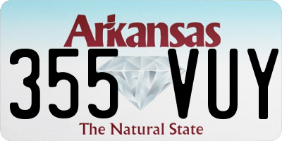 AR license plate 355VUY