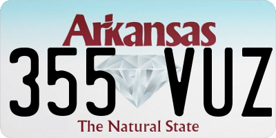 AR license plate 355VUZ
