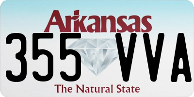 AR license plate 355VVA