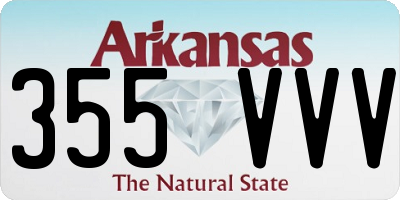 AR license plate 355VVV