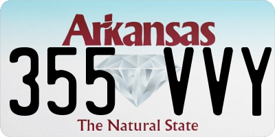 AR license plate 355VVY