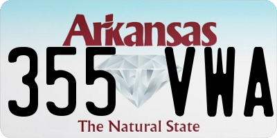AR license plate 355VWA