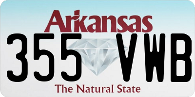 AR license plate 355VWB